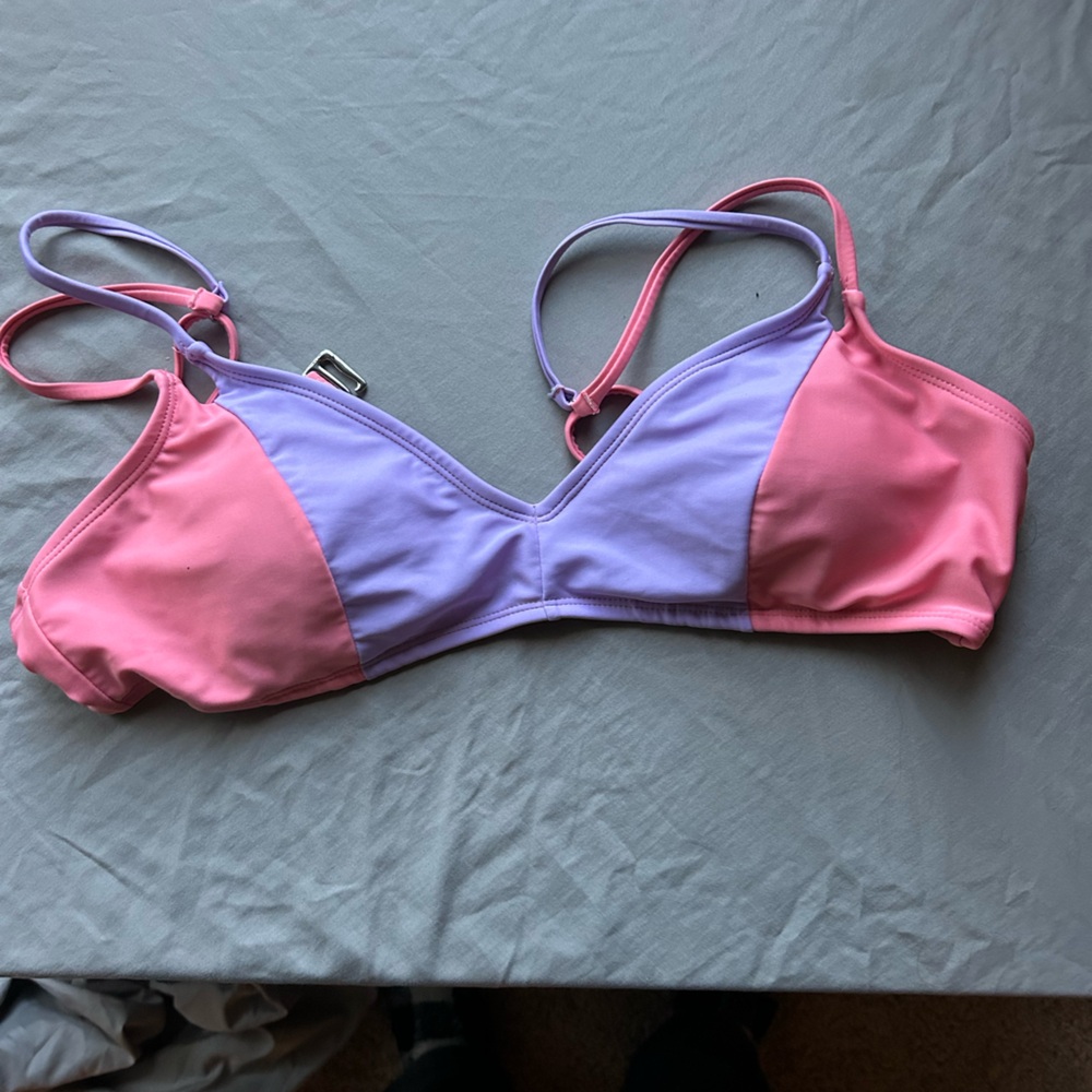 Women's Pink and Purple Bathing Suit